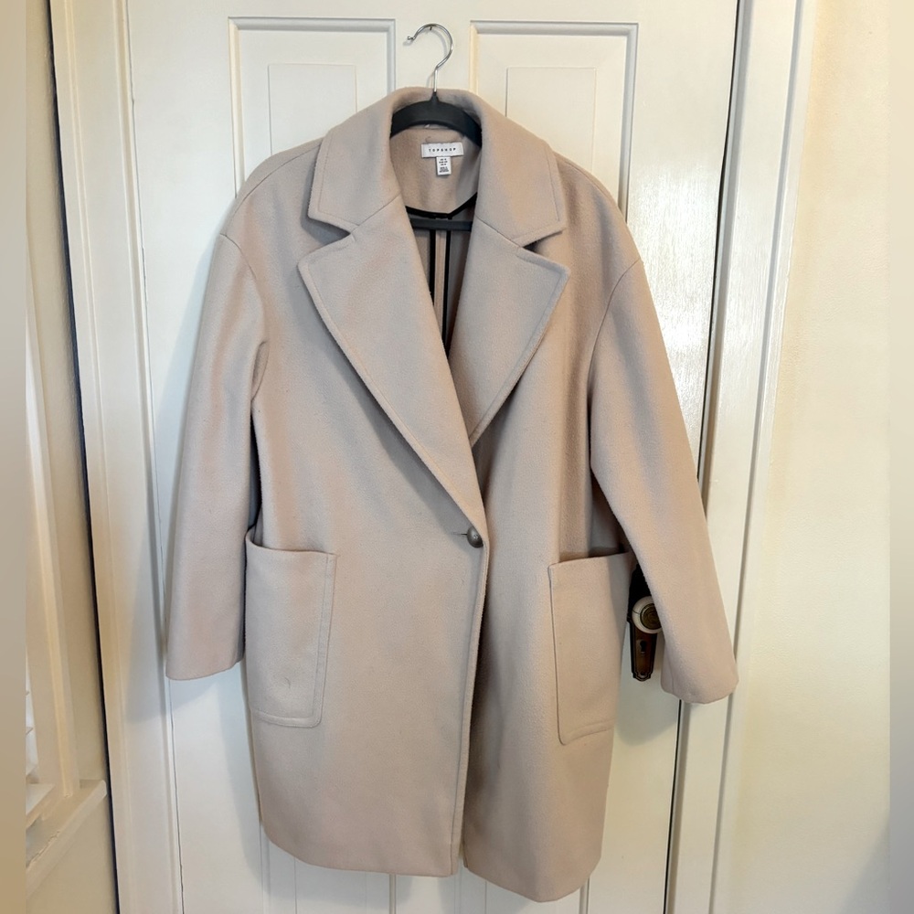 Topshop warm ivory coat